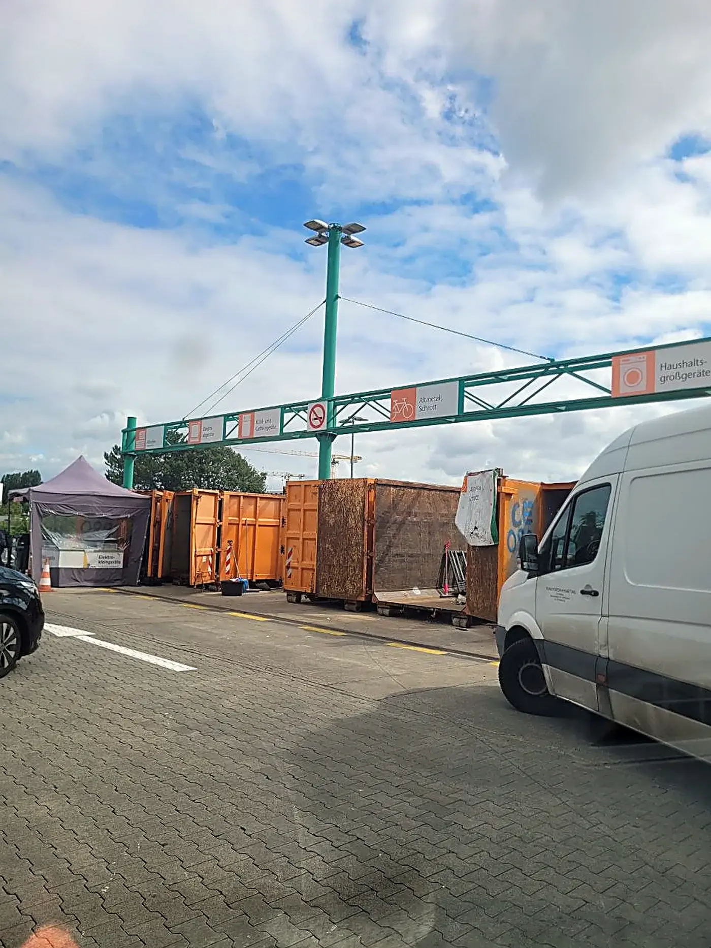Fachgerechte Entsorgung auf dem BSR-Recyclinghof Ilsenburger Straße in Berlin